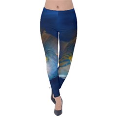 Fish Blue Animal Water Nature Velvet Leggings by Hannah976