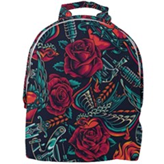 Vintage Flash Tattoos Designs Seamless Pattern Mini Full Print Backpack by Ndabl3x