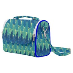 Christmas Trees Pattern Digital Paper Seamless Satchel Shoulder Bag by Ndabl3x