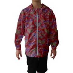 Love Hearts Valentines Connection Kids  Hooded Windbreaker by Paksenen