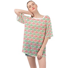 Spiral Geometry Pattern Oversized Chiffon Top by Ndabl3x