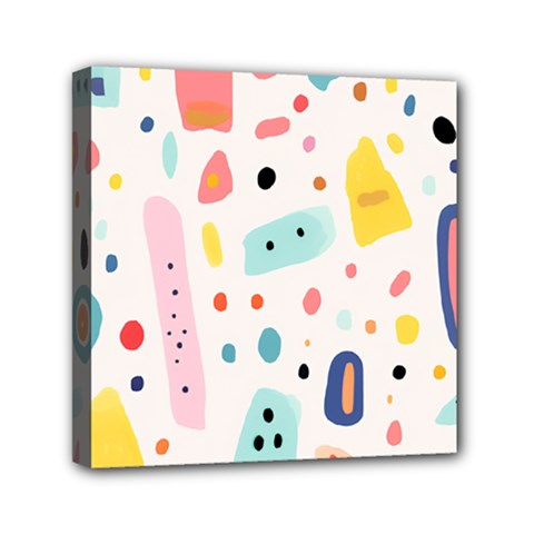 Abstract Seamless Colorful Pattern Mini Canvas 6  X 6  (stretched) by Ndabl3x