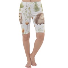 Hedgehog Mushroom Cropped Leggings  by Ndabl3x