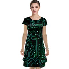 Circuits Circuit Board Green Cap Sleeve Nightdress by Ndabl3x