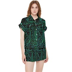 Circuits Circuit Board Green Chiffon Lounge Set by Ndabl3x