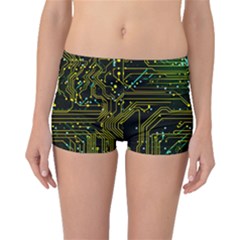 Circuits Circuit Board Yelow Boyleg Bikini Bottoms by Ndabl3x