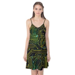 Circuits Circuit Board Yelow Camis Nightgown  by Ndabl3x