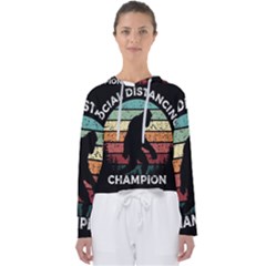 Monster Yeti Social Distance Monkey Women s Slouchy Sweat by Cendanart