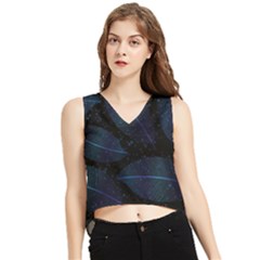 Leaves Nature V-neck Cropped Tank Top by Cendanart