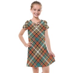 Tartan Scotland Seamless Plaid Pattern Vector Retro Background Fabric Vintage Check Color Square Geo Kids  Cross Web Dress by Ket1n9