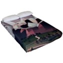 White And Brown Mountain Illustration Digital Art Fitted Sheet (Queen Size) View2
