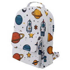 Set Cartoon Symbol Pattern Flap Pocket Backpack (small) by Bedest