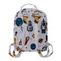 Set Cartoon Symbol Pattern Flap Pocket Backpack (Small) View3