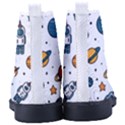 Set Cartoon Symbol Pattern Men s High-Top Canvas Sneakers View4