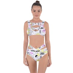 Graphic Design Geometric Background Bandaged Up Bikini Set  by Bedest