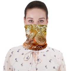 Tie Dye Watercolor Orange Aztec Face Cover Bandana (adult) by CoolDesigns