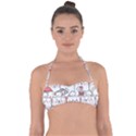 Cute Cat Chef Cooking Seamless Pattern Cartoon Tie Back Bikini Top View1