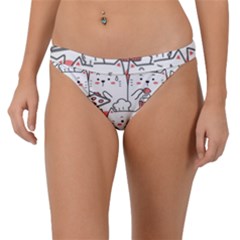 Cute Cat Chef Cooking Seamless Pattern Cartoon Band Bikini Bottoms by Bedest