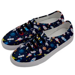 Big Set Cute Astronauts Space Planets Stars Aliens Rockets Ufo Constellations Satellite Moon Rover V Men s Classic Low Top Sneakers by Bedest