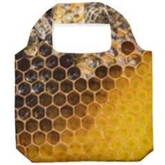 Honeycomb With Bees Foldable Grocery Recycle Bag by Bedest
