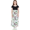 Seamless Pattern With Cute Sloths Kids  Flared Maxi Skirt View1