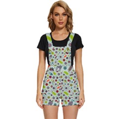 Seamless Pattern With Viruses Short Overalls by Bedest
