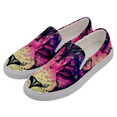 Psychedelic Lion Men s Canvas Slip Ons by Cendanart
