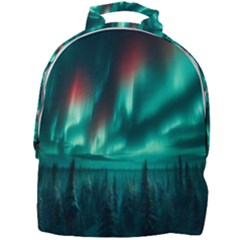 Aurora Borealis Snow Mini Full Print Backpack by Ndabl3x