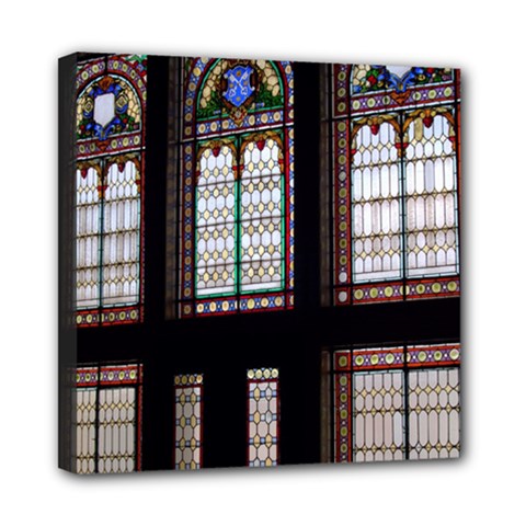 Stained Glass Window Krotoszyn Mini Canvas 8  X 8  (stretched) by Cendanart