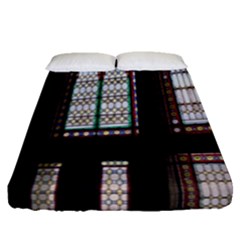 Stained Glass Window Krotoszyn Fitted Sheet (queen Size) by Cendanart