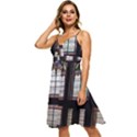 Stained Glass Window Krotoszyn Sleeveless Tie Front Chiffon Dress View2