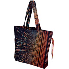 Data Abstract Abstract Background Background Drawstring Tote Bag by Cendanart