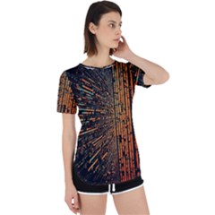Data Abstract Abstract Background Background Perpetual Short Sleeve T-shirt by Cendanart