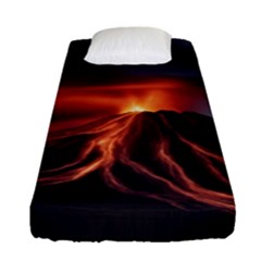 Volcanic Eruption Fitted Sheet (single Size) by Proyonanggan
