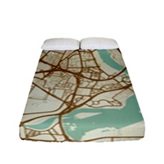 Mapart Dubai Map Fitted Sheet (full/ Double Size) by Proyonanggan
