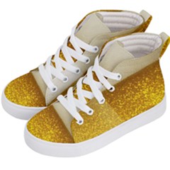 Light Beer Texture Foam Drink In A Glass Kids  Hi-top Skate Sneakers by Cemarart