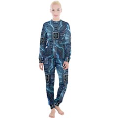 Circuit Board Motherboard Women s Lounge Set by Cemarart