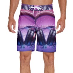 Headphones Sound Audio Music Radio Men s Beach Shorts by Hannah976