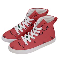 Watermelon Lock Love Women s Hi-top Skate Sneakers by Cemarart