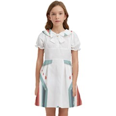 Star-decorative-embellishment-6aa070a89baeccaaaca156bbe13c325f Kids  Bow Tie Puff Sleeve Dress by saad11