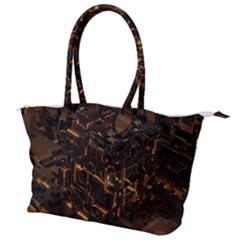 Cube Forma Glow 3d Volume Canvas Shoulder Bag by Bedest