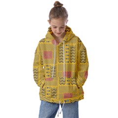 Digital Paper African Tribal Kids  Oversized Hoodie by HermanTelo