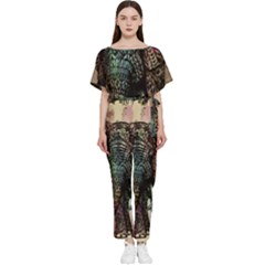 Tribal Elephant Batwing Lightweight Chiffon Jumpsuit by Ndabl3x