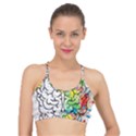 Brain Mind Psychology Idea Drawing Short Overalls Basic Training Sports Bra View1