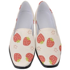 Strawberries Pattern Design Women s Classic Loafer Heels by Grandong