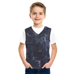 Abstract Tech Computer Motherboard Technology Kids  Basketball Tank Top by Cemarart