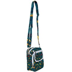 Bird Pattern Colorful Shoulder Strap Belt Bag by Cemarart