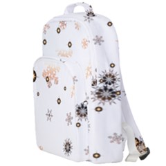 Golden-snowflake Double Compartment Backpack by saad11