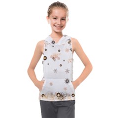 Golden-snowflake Kids  Sleeveless Hoodie by saad11