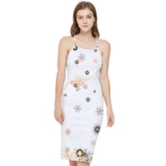 Golden-snowflake Bodycon Cross Back Summer Dress by saad11